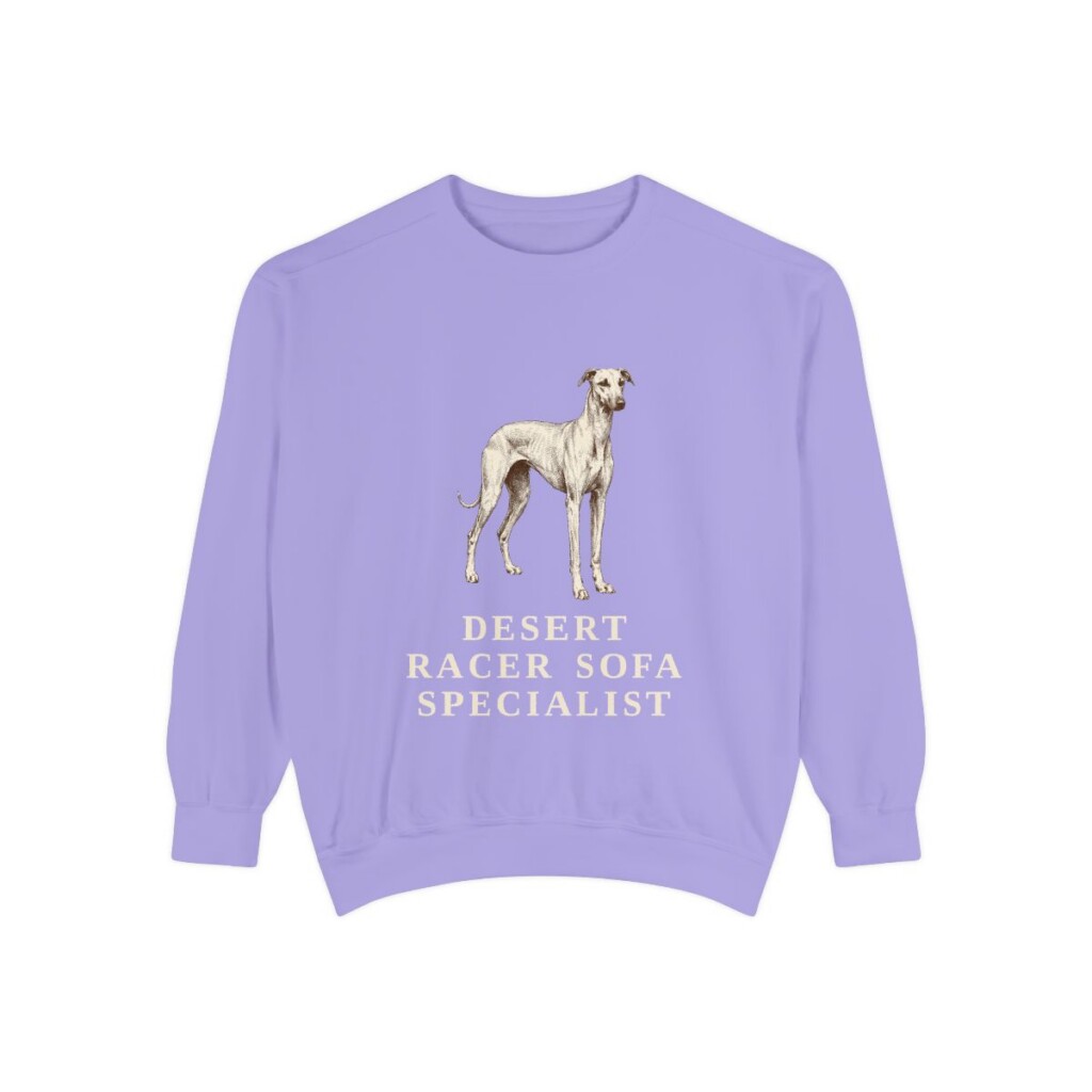 Sloughi Humor Sweatshirt, Violet, front view