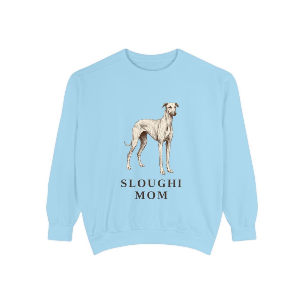 sloughi-sweatshirt-mom-chambray Sloughi Mom Sweatshirt, Chambray, front view