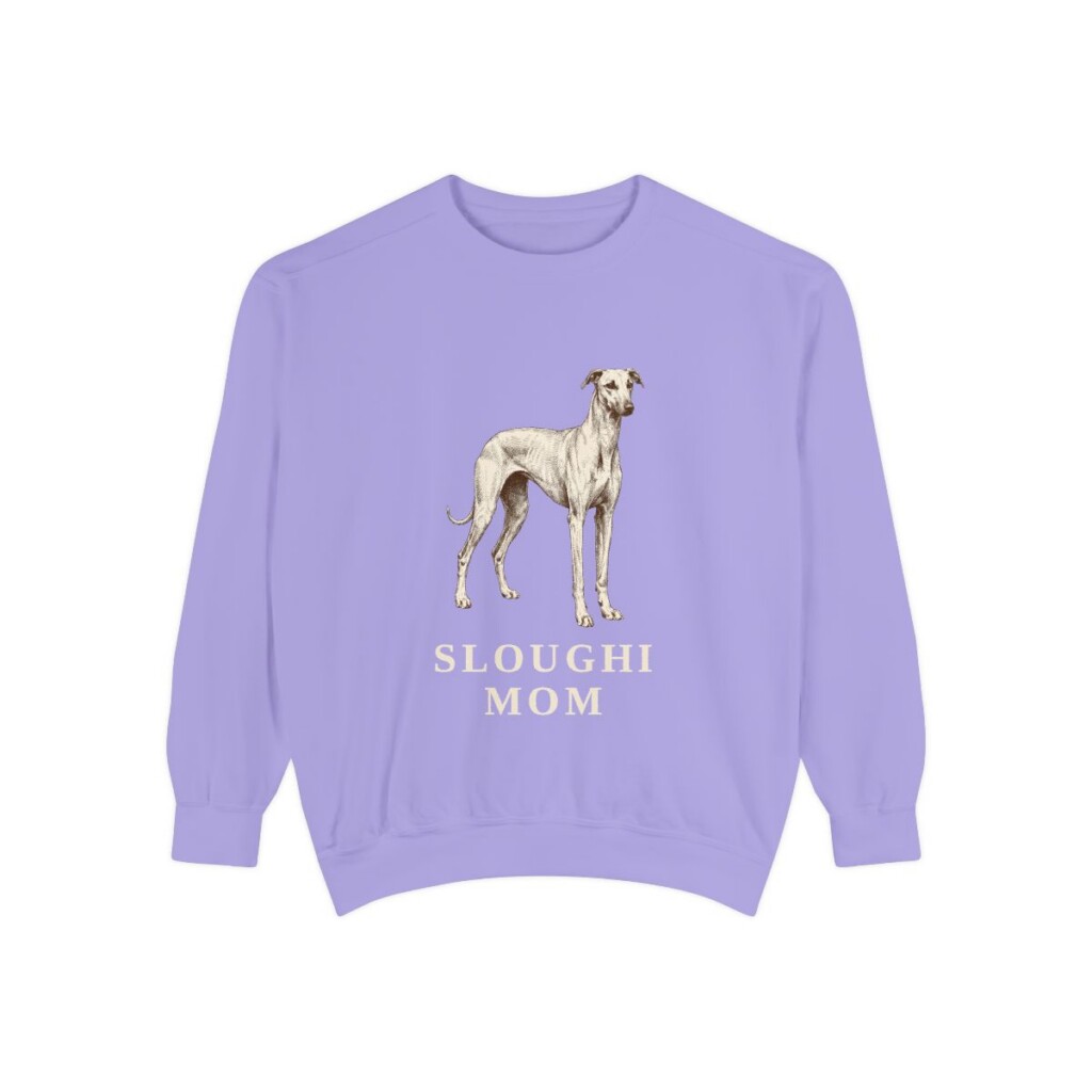 sloughi-sweatshirt-mom-violet Sloughi Mom Sweatshirt, Violet, front view