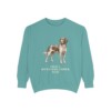 Small Munsterlander Dad Sweatshirt, Seafoam, front view