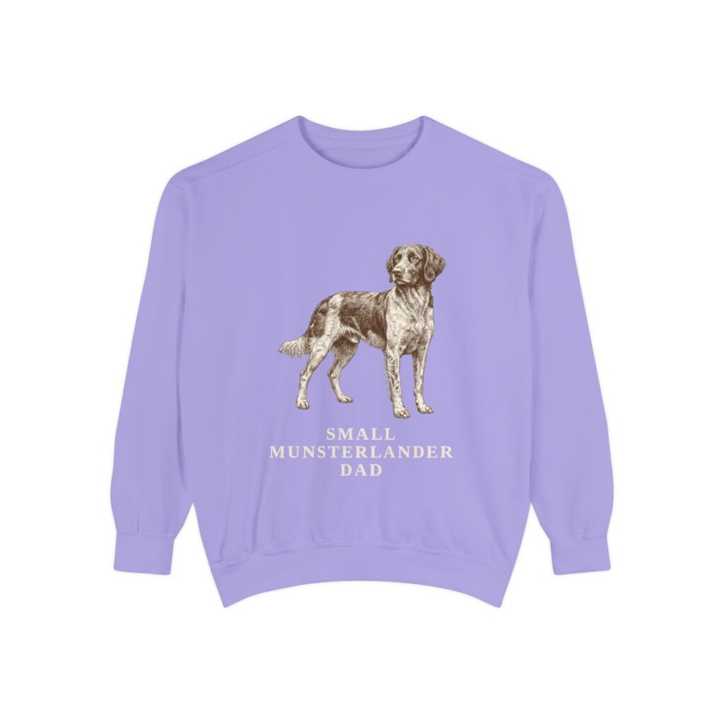 Small Munsterlander Dad Sweatshirt, Violet, front view