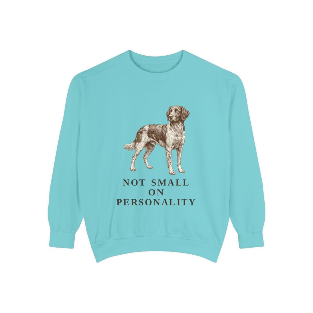 small-munsterlander-sweatshirt-humor-chalky-mint Small Munsterlander Humor Sweatshirt, Chalky Mint, front view