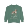 small-munsterlander-sweatshirt-humor-light-green Small Munsterlander Humor Sweatshirt, Light Green, front view