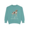 small-munsterlander-sweatshirt-humor-seafoam Small Munsterlander Humor Sweatshirt, Seafoam, front view