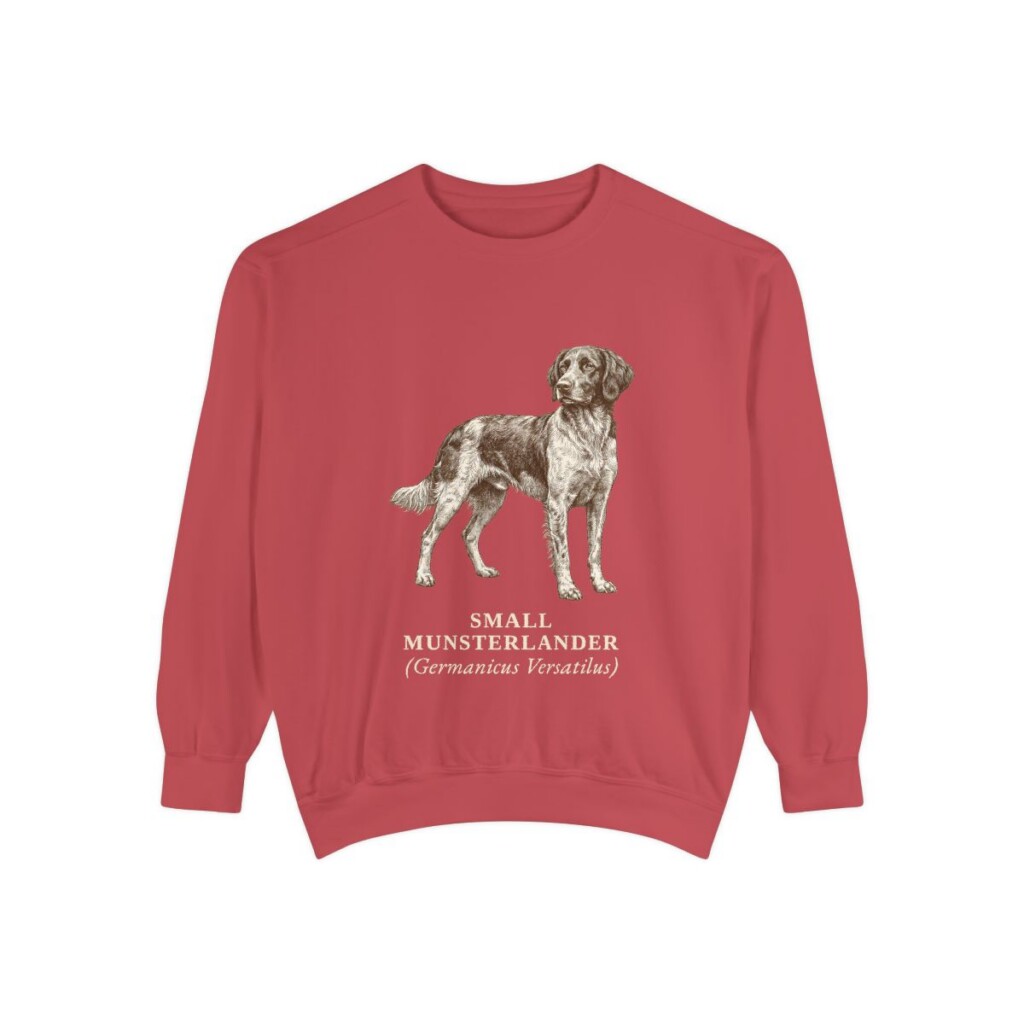 Small Munsterlander Latin Sweatshirt, Crimson, front view