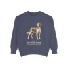 Small Munsterlander Latin Sweatshirt, Denim, front view