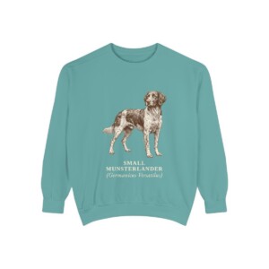 Small Munsterlander Latin Sweatshirt, Seafoam, front view