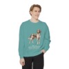 Small Munsterlander Latin Sweatshirt, Seafoam, person 1 front