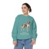 Small Munsterlander Latin Sweatshirt, Seafoam, person 2 front