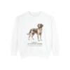 Small Munsterlander Latin Sweatshirt, White, front view