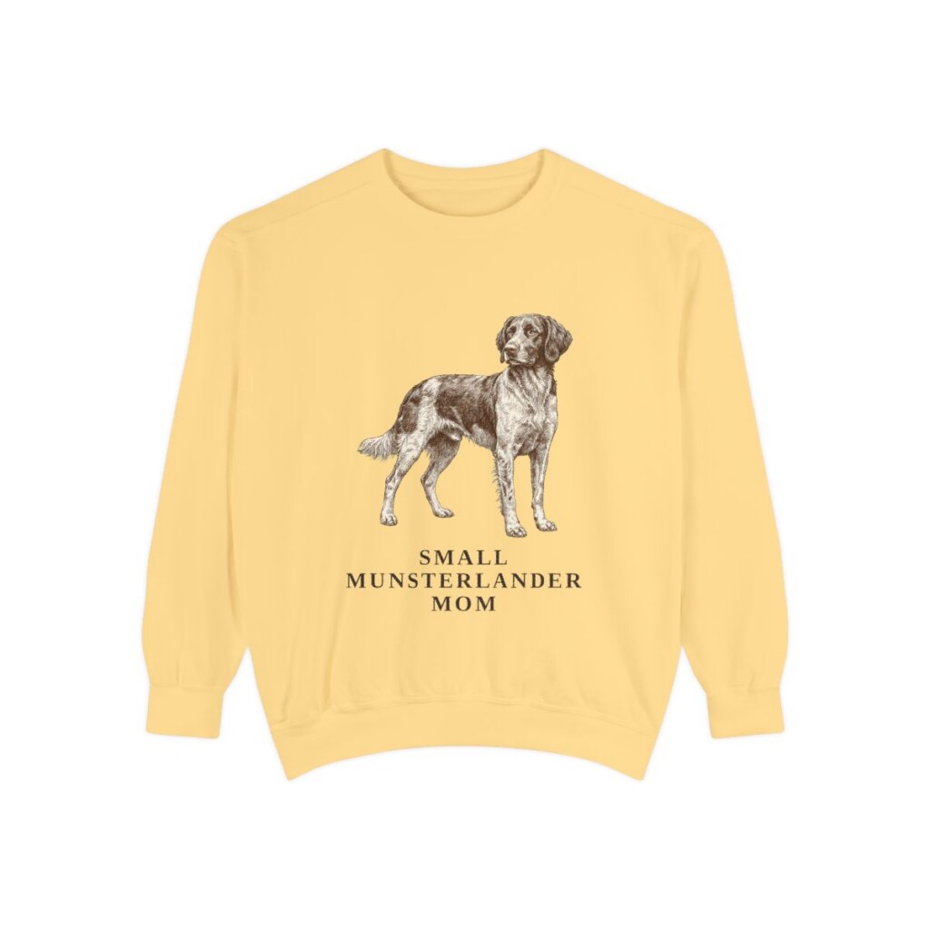 Small Munsterlander Mom Sweatshirt, Butter, front view