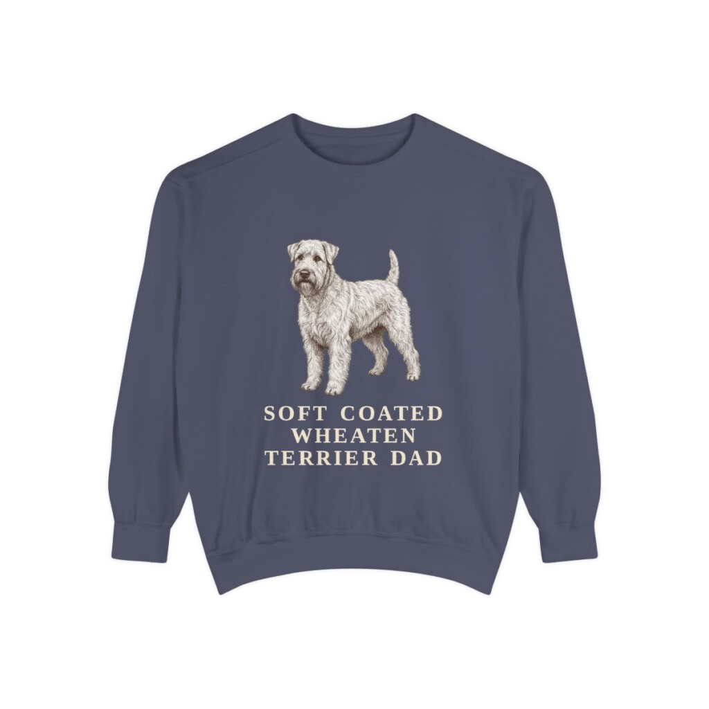 Soft Coated Wheaten Terrier Dad Sweatshirt, Denim, front view