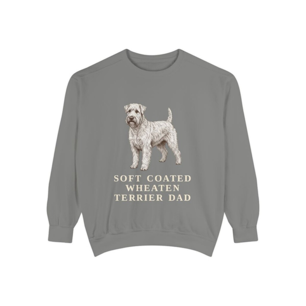 Soft Coated Wheaten Terrier Dad Sweatshirt, Grey, front view