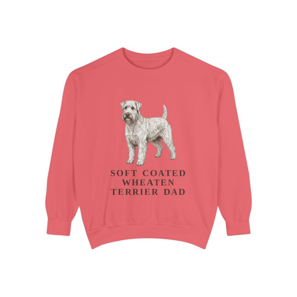 Soft Coated Wheaten Terrier Dad Sweatshirt, Watermelon, front view