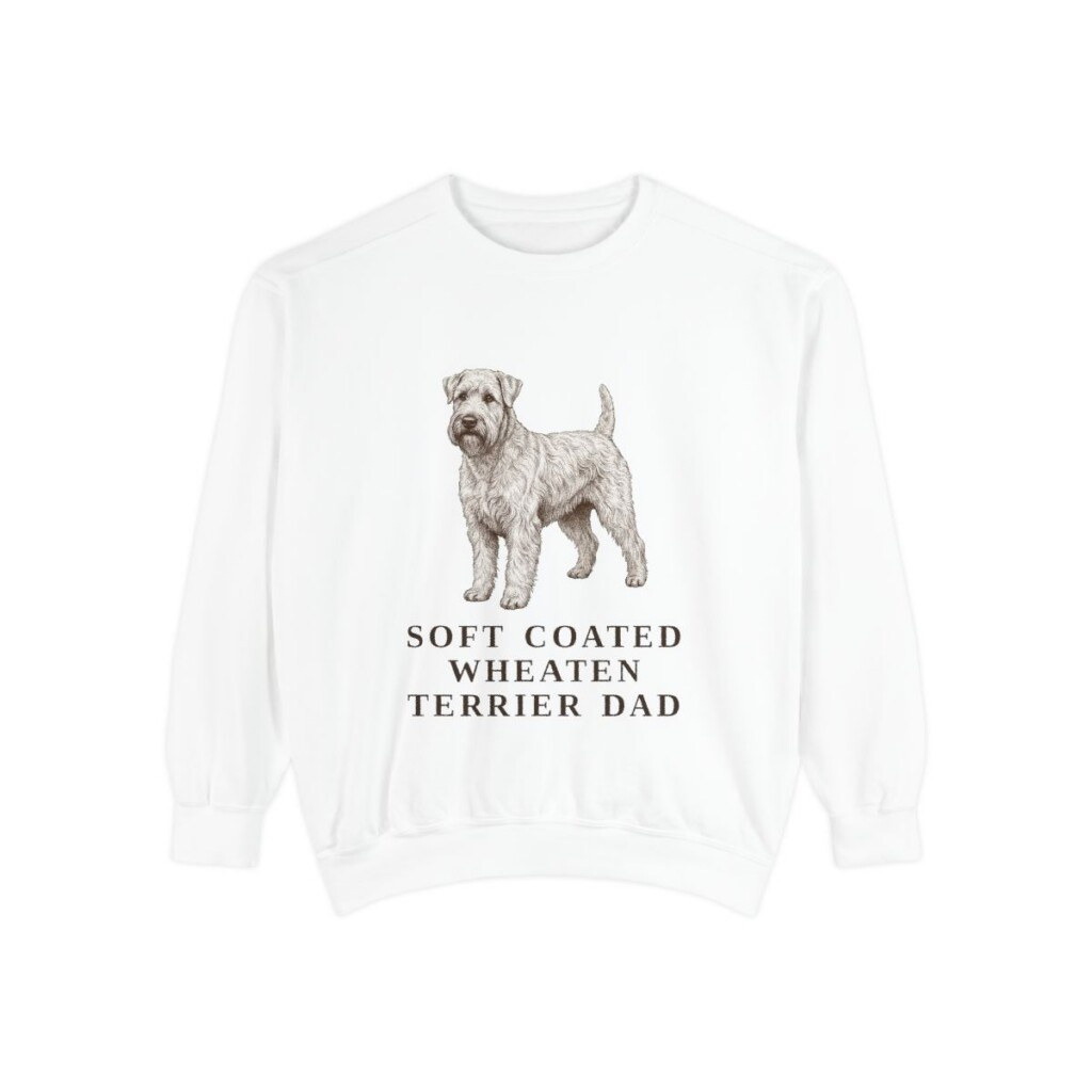 Soft Coated Wheaten Terrier Dad Sweatshirt, White, front view