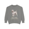 soft-coated-wheaten-terrier-sweatshirt-humor-grey Soft Coated Wheaten Terrier Humor Sweatshirt, Grey, front view