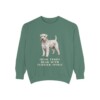 soft-coated-wheaten-terrier-sweatshirt-humor-light-green Soft Coated Wheaten Terrier Humor Sweatshirt, Light Green, front view