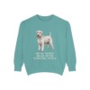 soft-coated-wheaten-terrier-sweatshirt-humor-seafoam Soft Coated Wheaten Terrier Humor Sweatshirt, Seafoam, front view