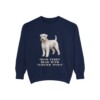 soft-coated-wheaten-terrier-sweatshirt-humor-true-navy Soft Coated Wheaten Terrier Humor Sweatshirt, True Navy, front view