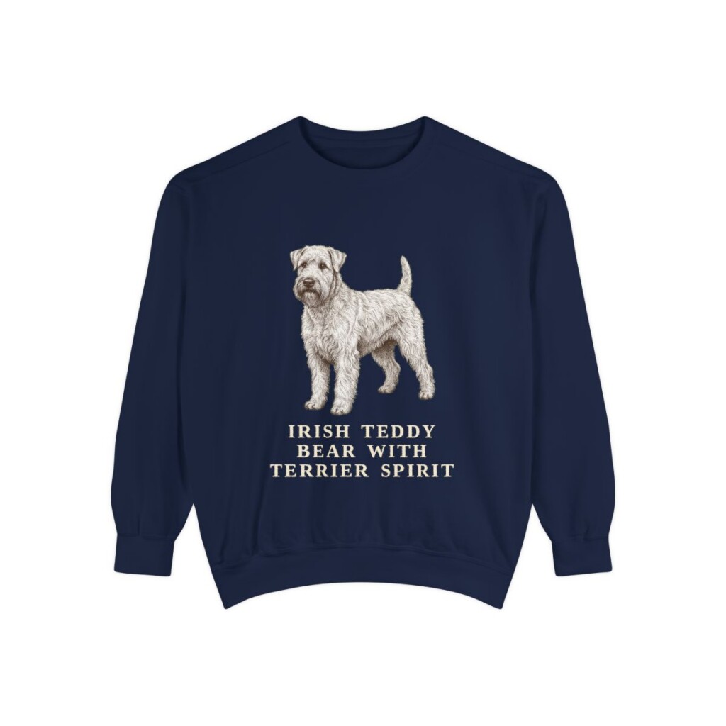 soft-coated-wheaten-terrier-sweatshirt-humor-true-navy Soft Coated Wheaten Terrier Humor Sweatshirt, True Navy, front view