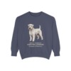 Soft Coated Wheaten Terrier Latin Sweatshirt, Denim, front view