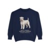 Soft Coated Wheaten Terrier Latin Sweatshirt, True Navy, front view