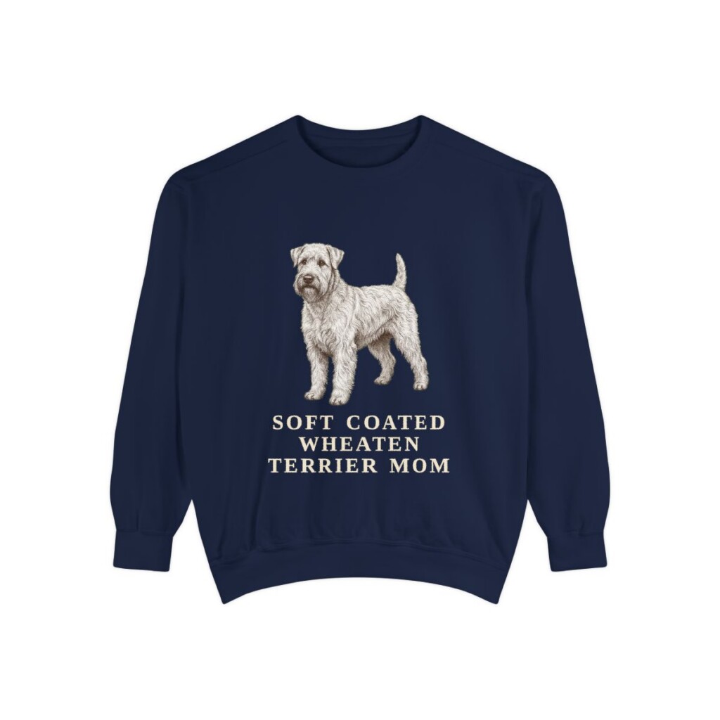 Soft Coated Wheaten Terrier Mom Sweatshirt, True Navy, front view