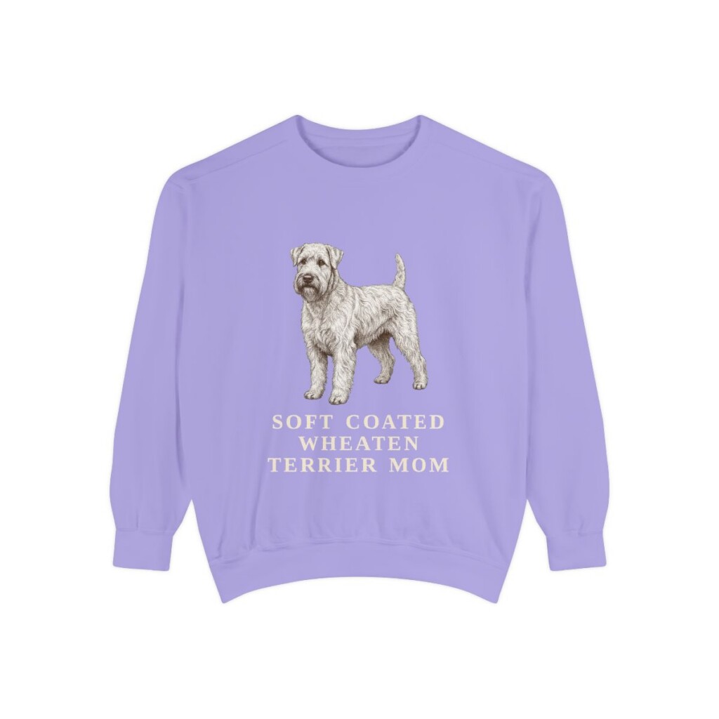 Soft Coated Wheaten Terrier Mom Sweatshirt, Violet, front view
