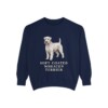 Soft Coated Wheaten Terrier Sweatshirt, True Navy, front view