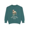 Spanish Water Dog Dad Sweatshirt, Blue Spruce, front view