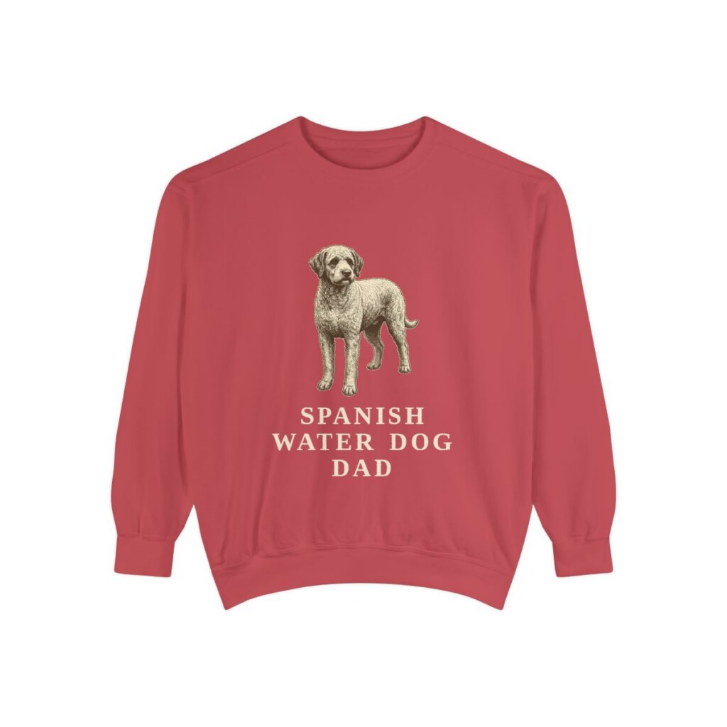 Spanish Water Dog Dad Sweatshirt, Crimson, front view