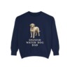 Spanish Water Dog Dad Sweatshirt, True Navy, front view