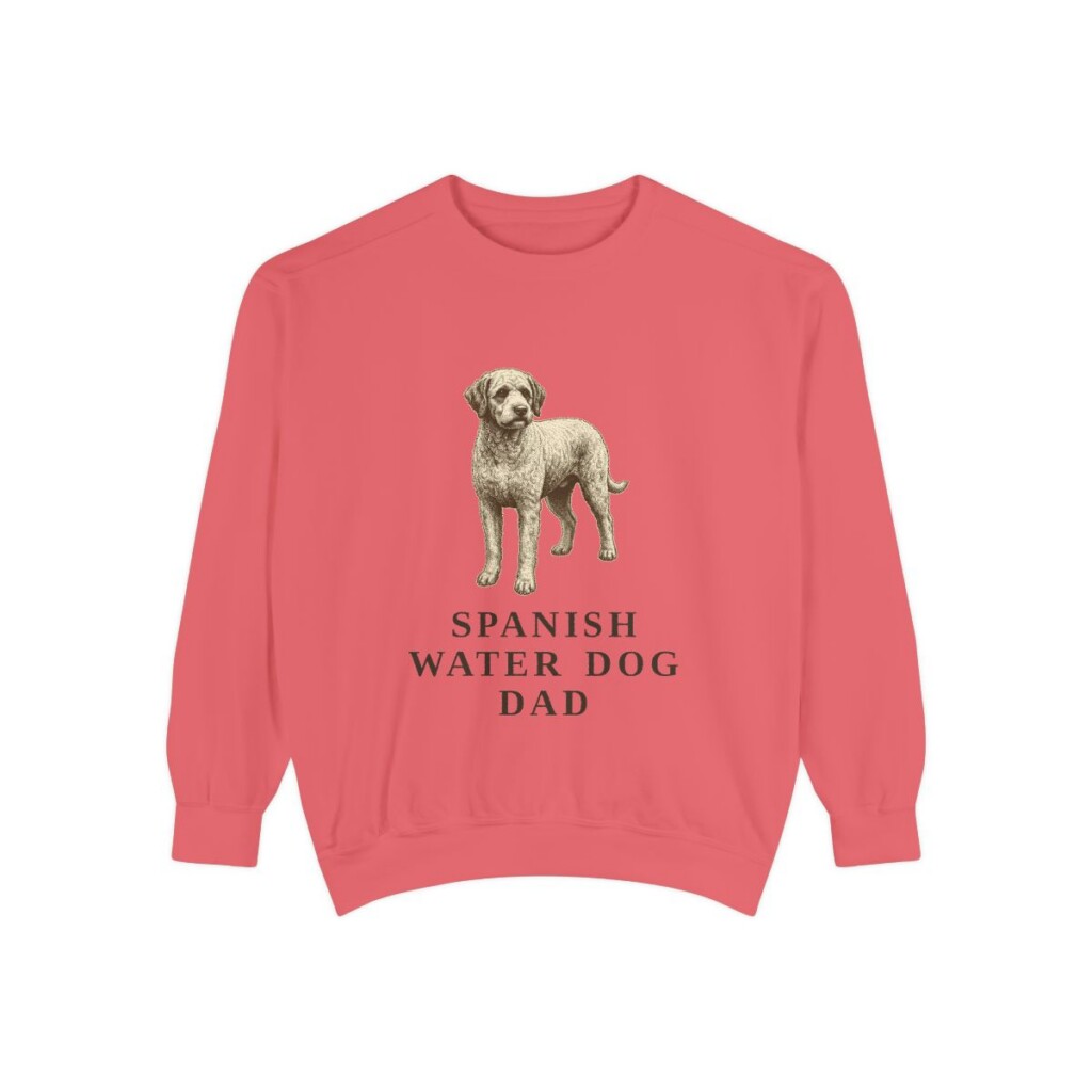 Spanish Water Dog Dad Sweatshirt, Watermelon, front view