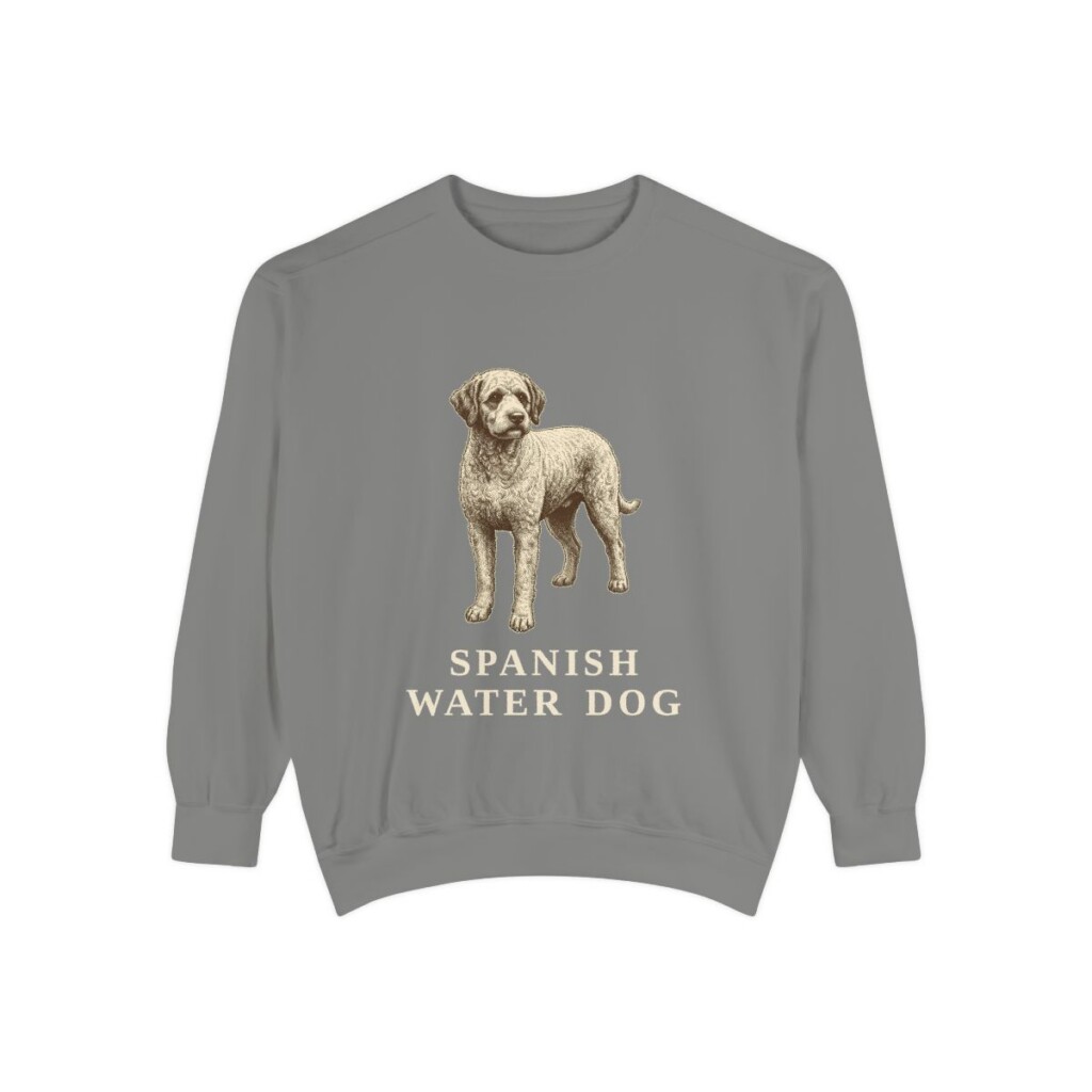 Spanish Water Dog Sweatshirt, Grey, front view