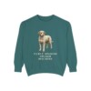 spanish-water-dog-sweatshirt-humor-blue-spruce Spanish Water Dog Humor Sweatshirt, Blue Spruce, front view