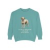 spanish-water-dog-sweatshirt-humor-seafoam Spanish Water Dog Humor Sweatshirt, Seafoam, front view