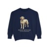 Spanish Water Dog Latin Sweatshirt, True Navy, front view