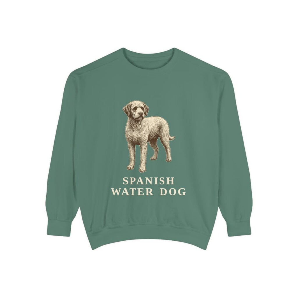 Spanish Water Dog Sweatshirt, Light Green, front view