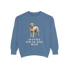 Spanish Water Dog Mom Sweatshirt, Blue Jean, front view