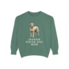 Spanish Water Dog Mom Sweatshirt, Light Green, front view