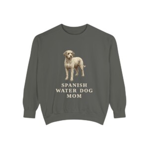 Spanish Water Dog Mom Sweatshirt, Pepper, front view