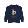 Spanish Water Dog Mom Sweatshirt, True Navy, front view