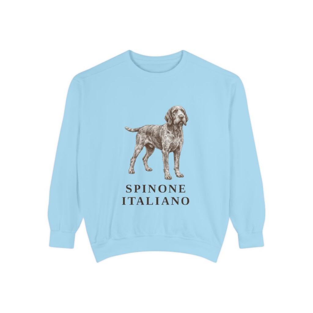 spinone-italiano-sweatshirt-chambray Spinone Italiano Sweatshirt, Chambray, front view