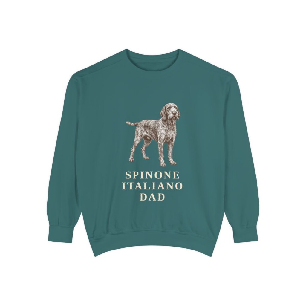 Spinone Italiano Dad Sweatshirt, Blue Spruce, front view