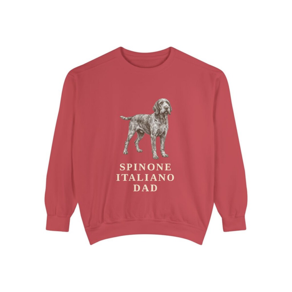 Spinone Italiano Dad Sweatshirt, Crimson, front view