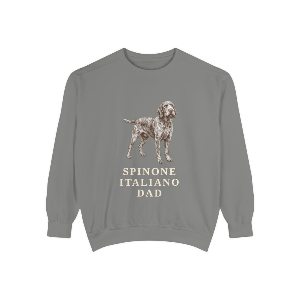Spinone Italiano Dad Sweatshirt, Grey, front view