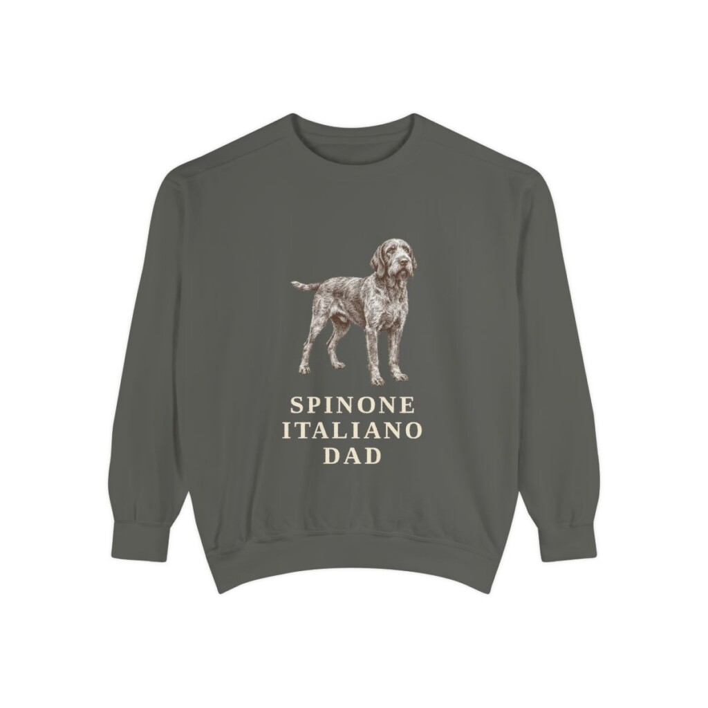 Spinone Italiano Dad Sweatshirt, Pepper, front view