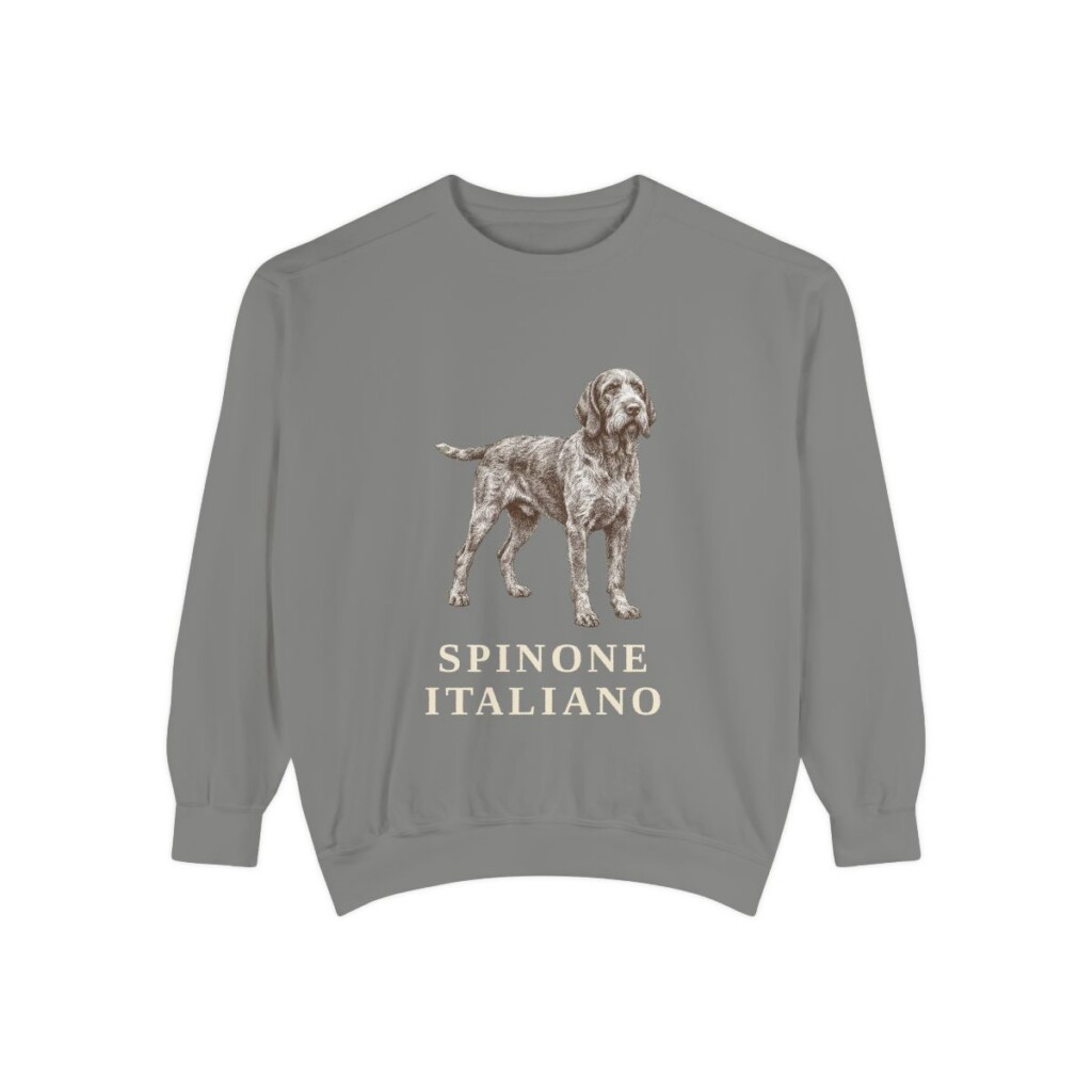 spinone-italiano-sweatshirt-grey Spinone Italiano Sweatshirt, Grey, front view