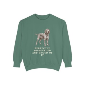 Spinone Italiano Humor Sweatshirt, Light Green, front view