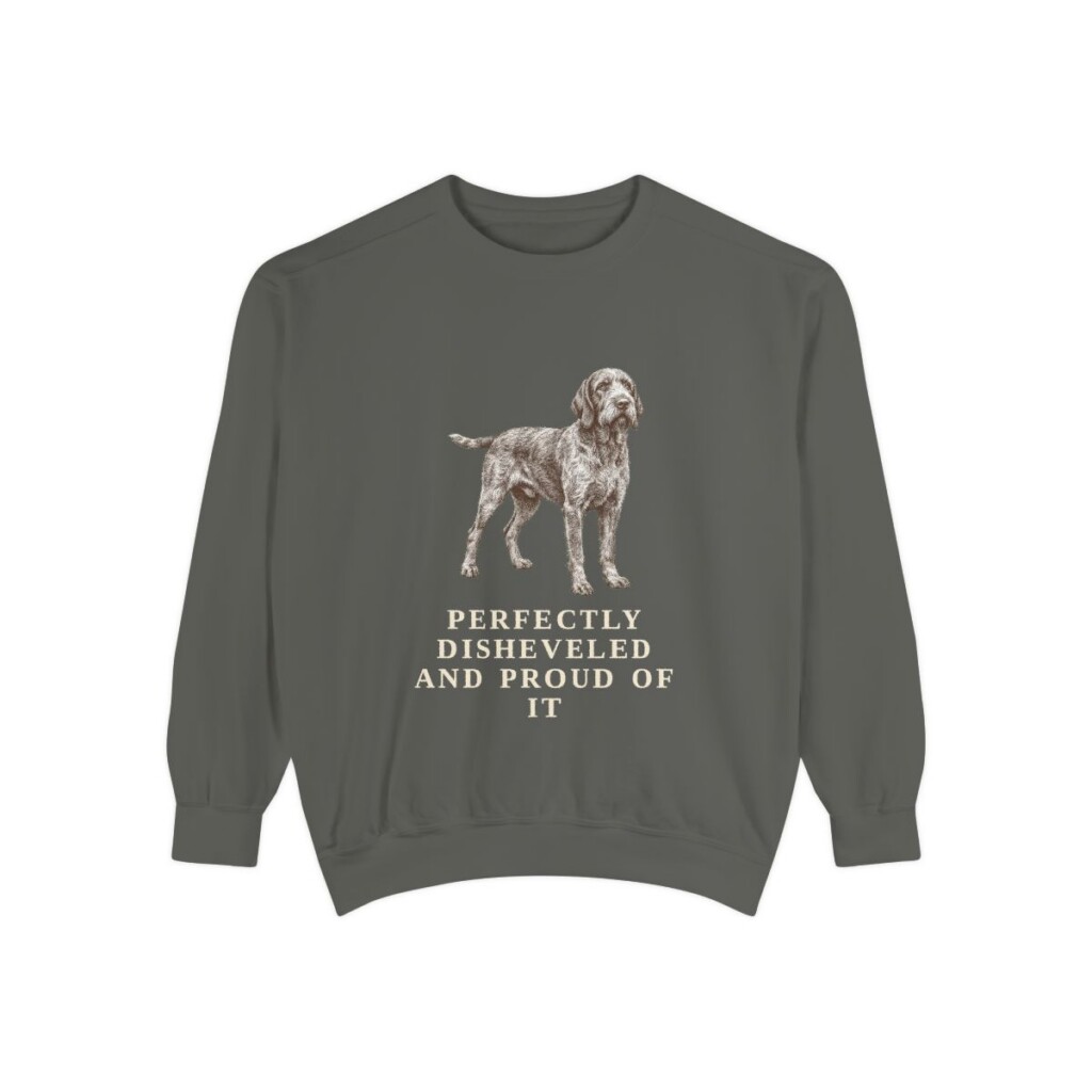 Spinone Italiano Humor Sweatshirt, Pepper, front view
